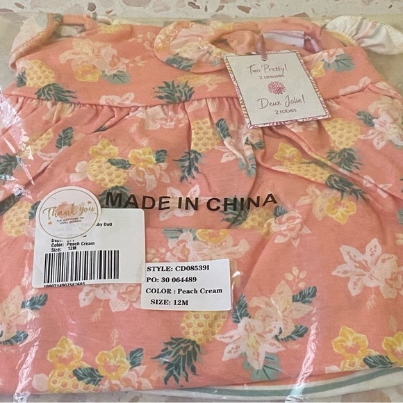 Sigrid Olsen New 12M Girls 2 Pack Babydoll Dresses Floral Stripe Prints Summer - Picture 8 of 9